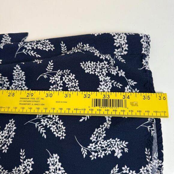 Gap Navy Blue Floral Wrap Dress M - Picture 9 of 10